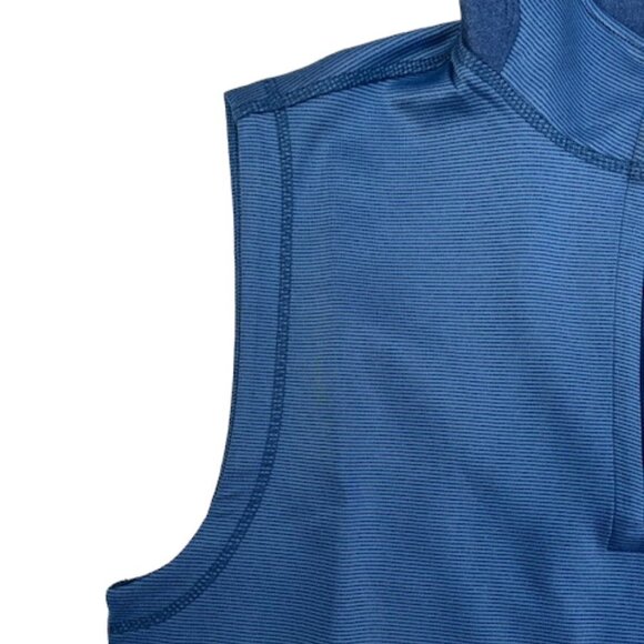 Hickey Freeman NWT New York Mens Golf Vest Denim Blue 1/4 Zip Size Medium $99.50 - Picture 5 of 12